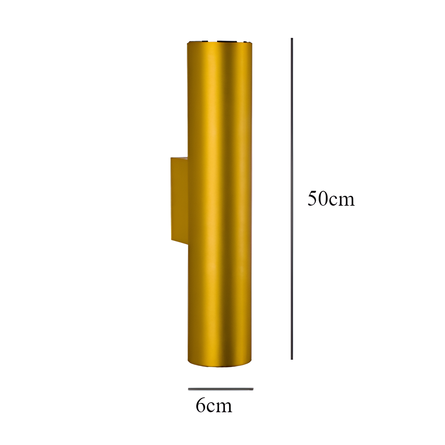 Væglampe med dobbelt hoved - guld væglampe - cylinder væglampe