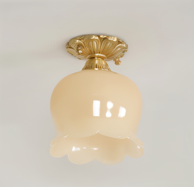 Flourishglo loftslampe - dekorativ vintage resin blomsterformet led-loftslampe